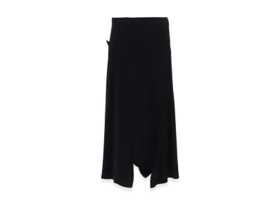 Y's Ta/Pe Crepe De Chine Asymmetric Flare Pants "Black"