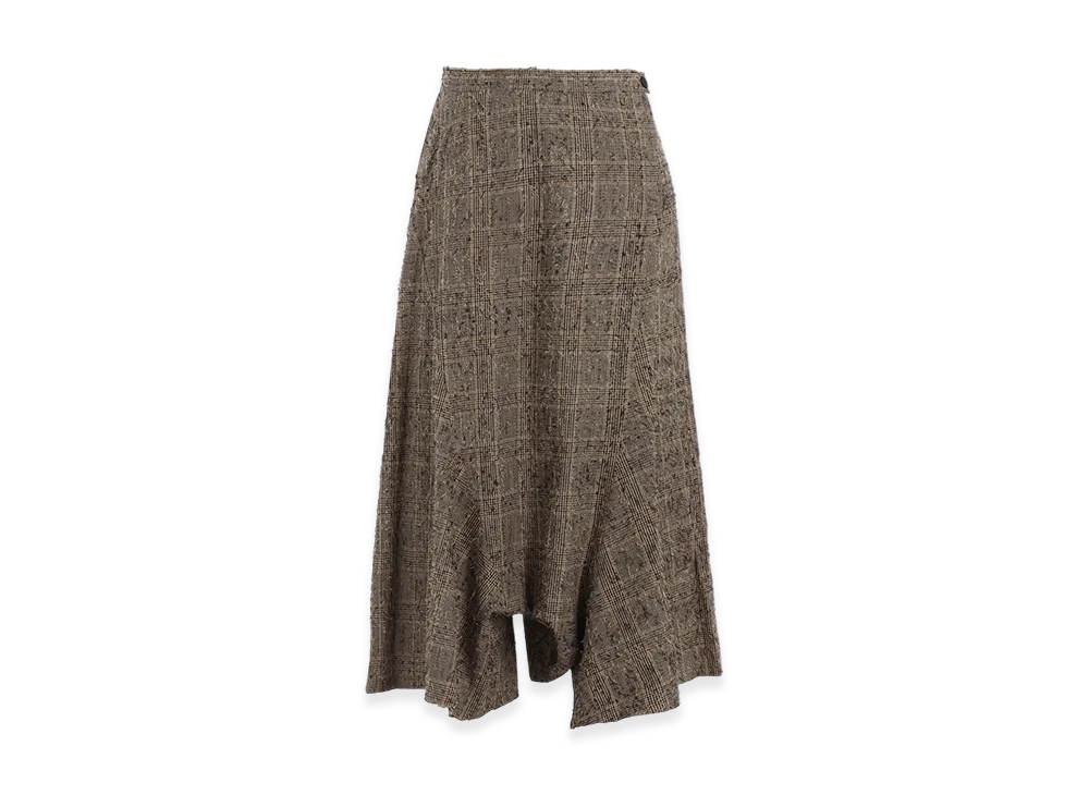 Y's Needle-Punched Asymmetric Flare Pants "Yellow"