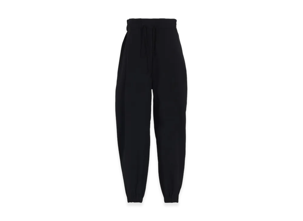 Y's Wool Gabardine Elastic Waist/Hem Pants "Black"