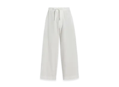 Y's Cotton Twill Straight String Pants "White"