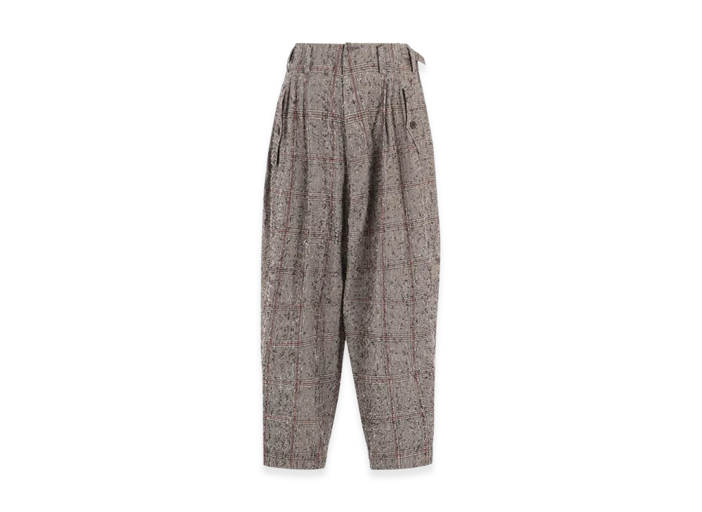 Y's Needle-Punched Double Tuck Wide Pants "Beige"