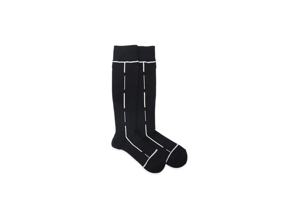 Y's x Chicstocks Compression Line Socks "Black"