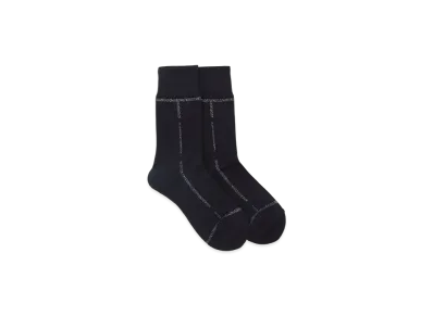 Y's x Chicstocks Line Glitter Socks "Black"