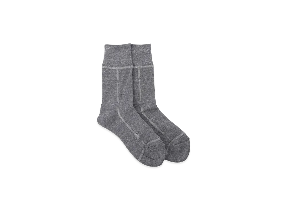 Y's x Chicstocks Line Glitter Socks "Grey"