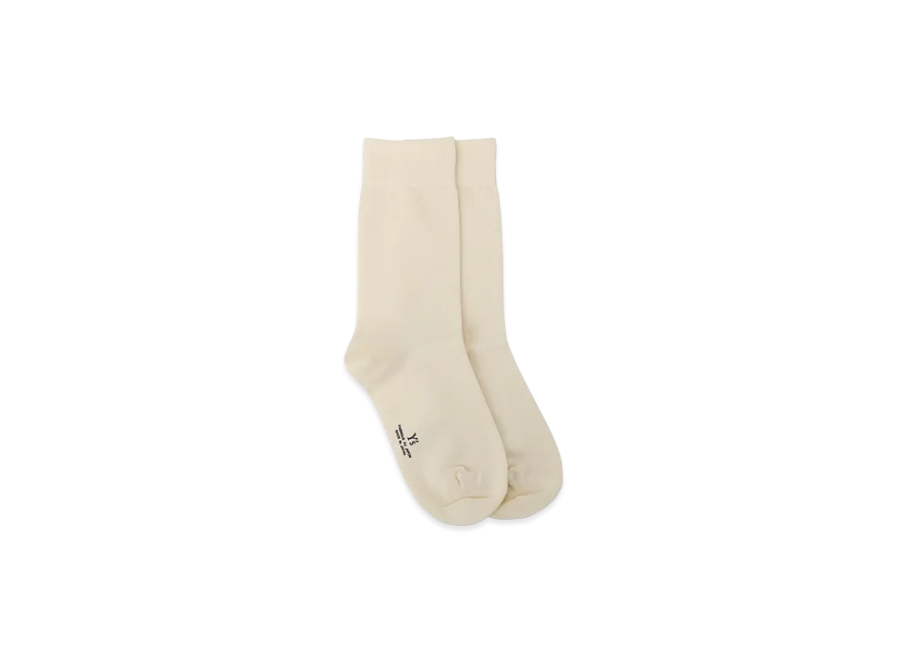 Y's Nylon Jersey Classic Socks "Off White"