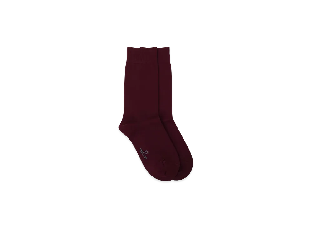 Y's Nylon Jersey Classic Socks "Bordeaux"