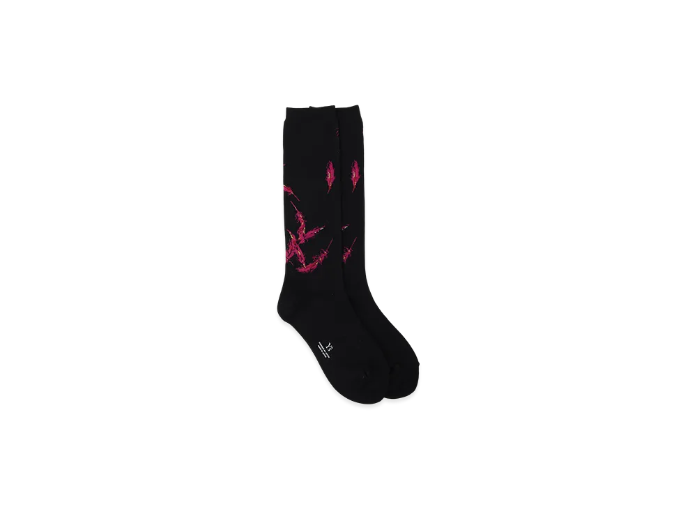 Y's Angel-Design High Socks "Black"