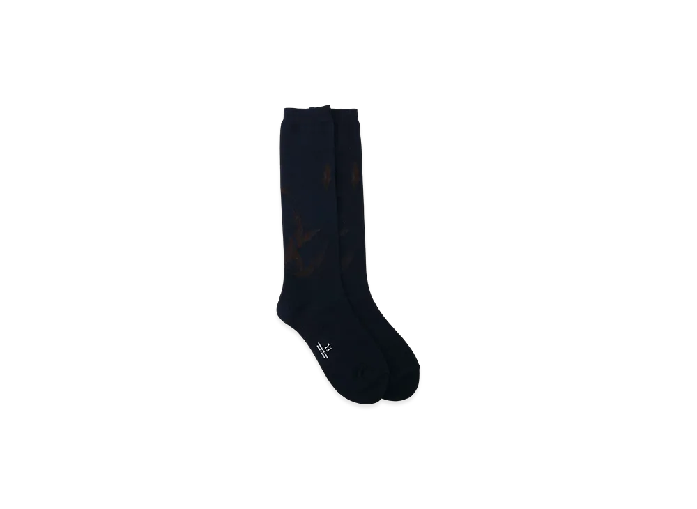 Y's Angel-Design High Socks "Navy"
