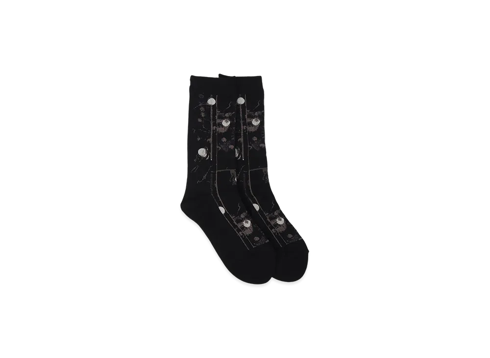 Y's Multiple Dot Socks "Black"