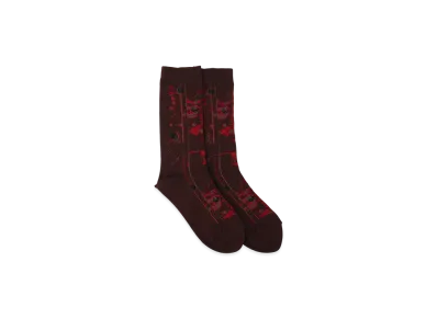 Y's Multiple Dot Socks "Red"