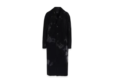 Y's Discharge-Printed Velvet Big Jacket "Black"