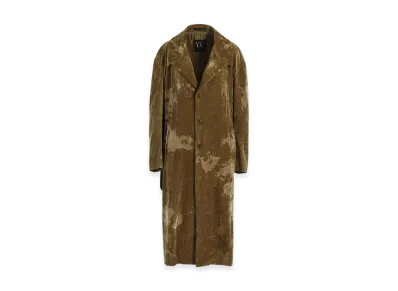 Y's Discharge-Printed Velvet Big Jacket "Beige"