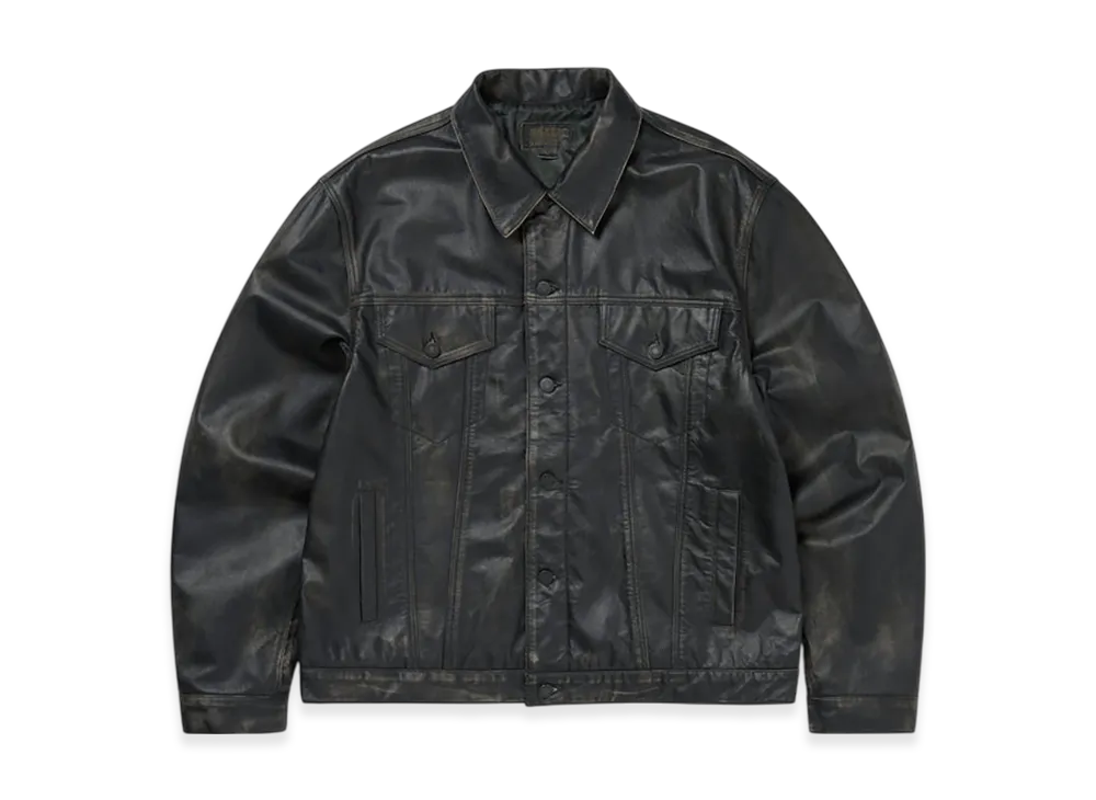 thisisneverthat x Grateful Dead Lightning Leather Jacket "Black"