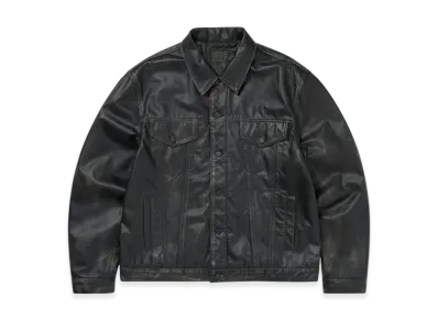 thisisneverthat x Grateful Dead Lightning Leather Jacket "Black"