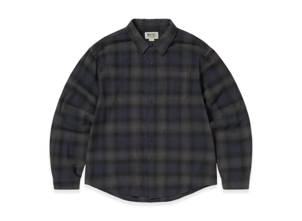 thisisneverthat x Grateful Dead Lightning Bear Plaid Shirt "Navy"