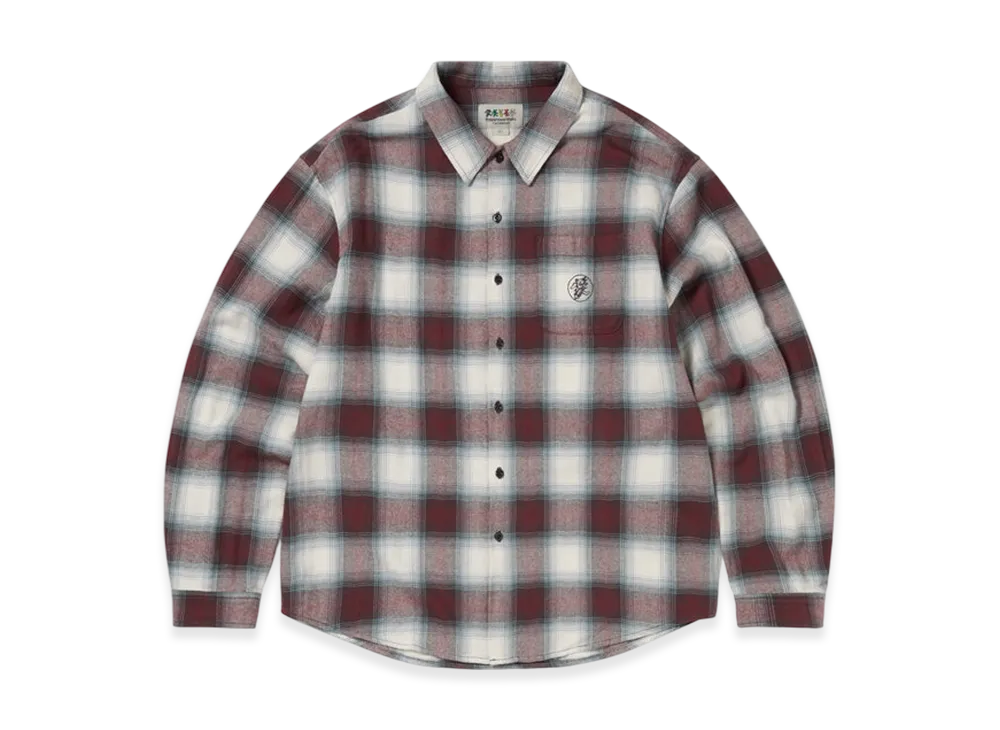 thisisneverthat x Grateful Dead Lightning Bear Plaid Shirt "Burgundy"