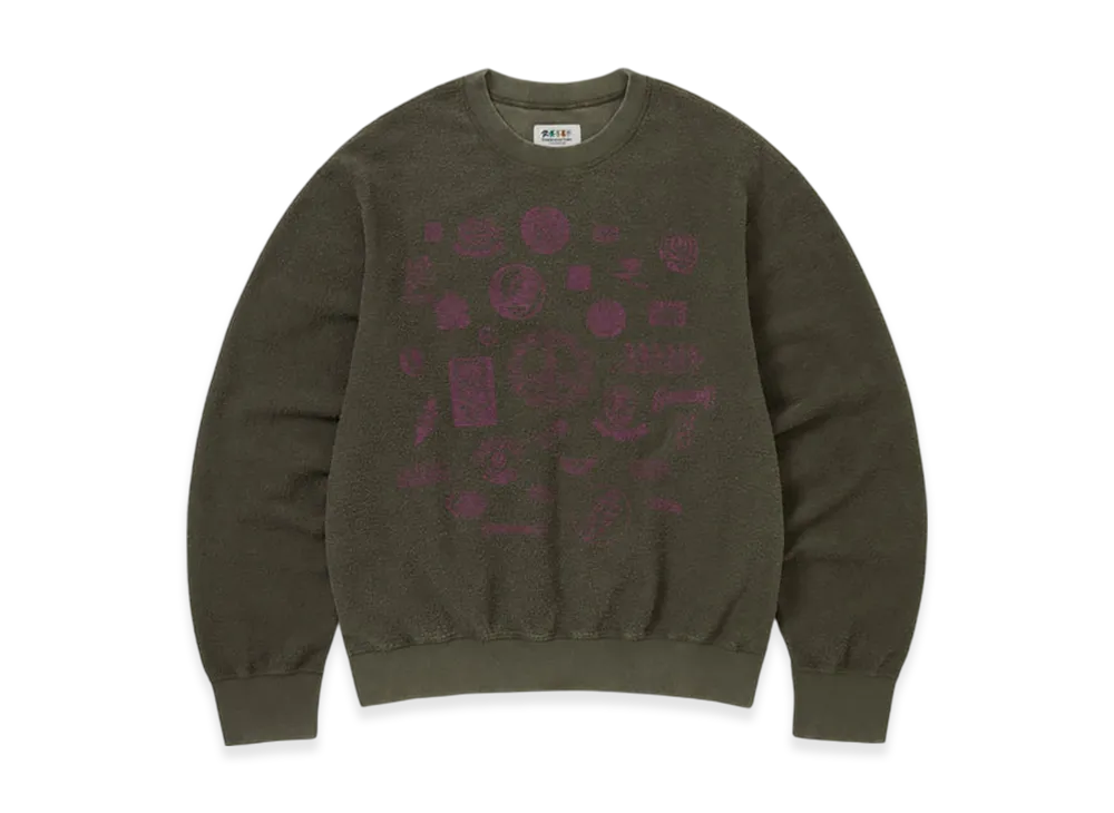thisisneverthat x Grateful Dead Iconography Reversible Crewneck "Olive"