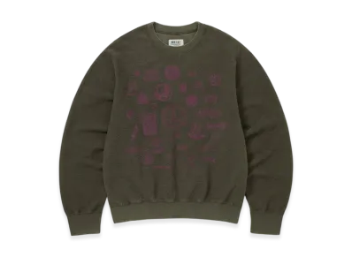 thisisneverthat x Grateful Dead Iconography Reversible Crewneck "Olive"