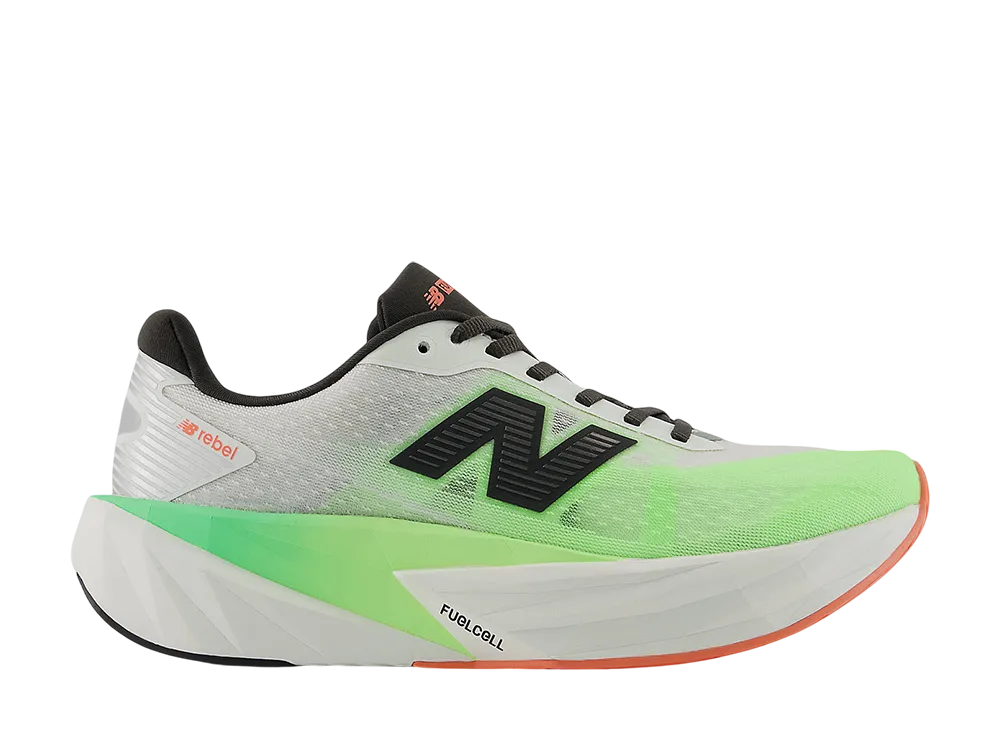 New Balance Women's FuelCell Rebel V5 "White/Mint Flash/Lime Leaf"