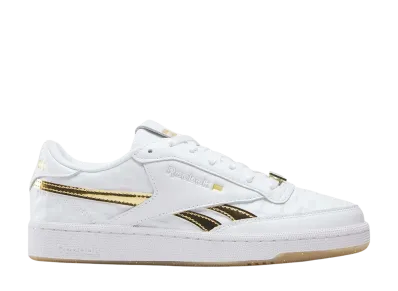 BravoCon × Reebok Club C "White/Gold/Silver"