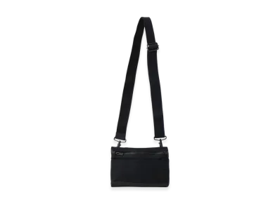Y's Cotton Linen Twill / Leather Sacoche "Black"
