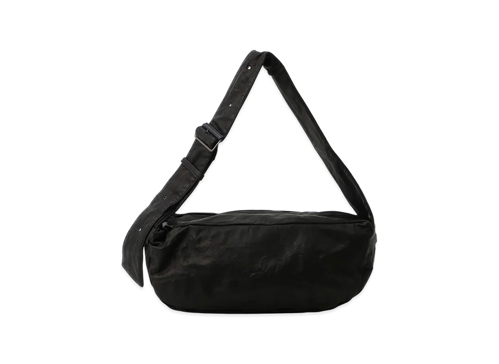 Y's Soft Leather Box Shoulder Bag "Black"