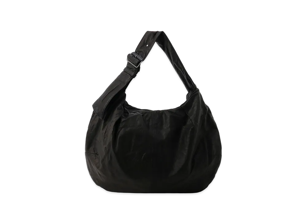 Y's Soft Leather Gyoza-Style Bag "Black"