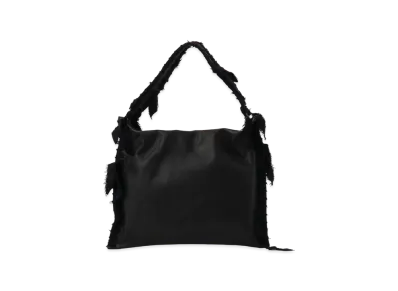 Y's Braided String Leather Tote Bag "Black"