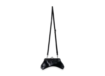 Y's Glossy Leather Curvy Bag S "Black"