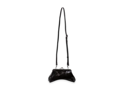 Y's Glossy Leather Curvy Bag S "Brown"