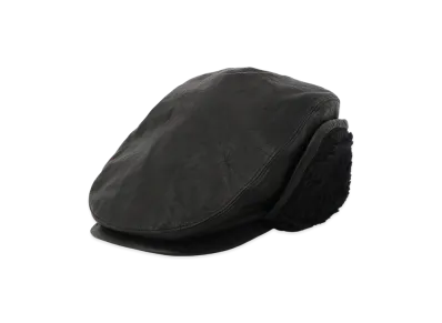 Y's Soft Leather Ear Muff Cap "Black"