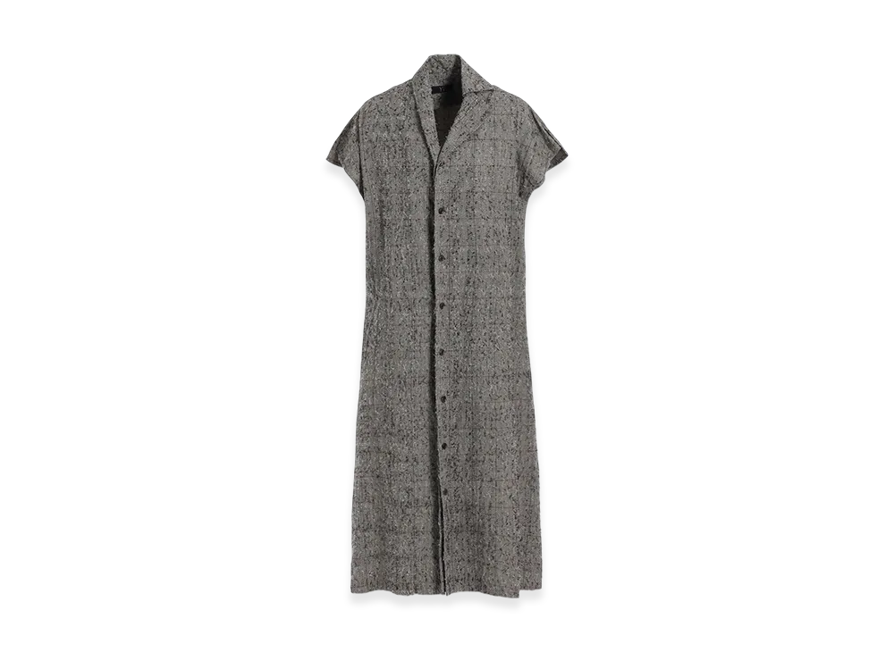 Y's Needle-Punched French Sleeve Dress "Grey"