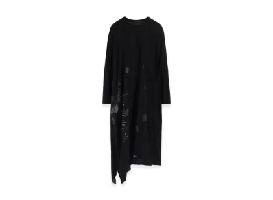 Y's Butterfly-Print Sleeveless Dress "Black"