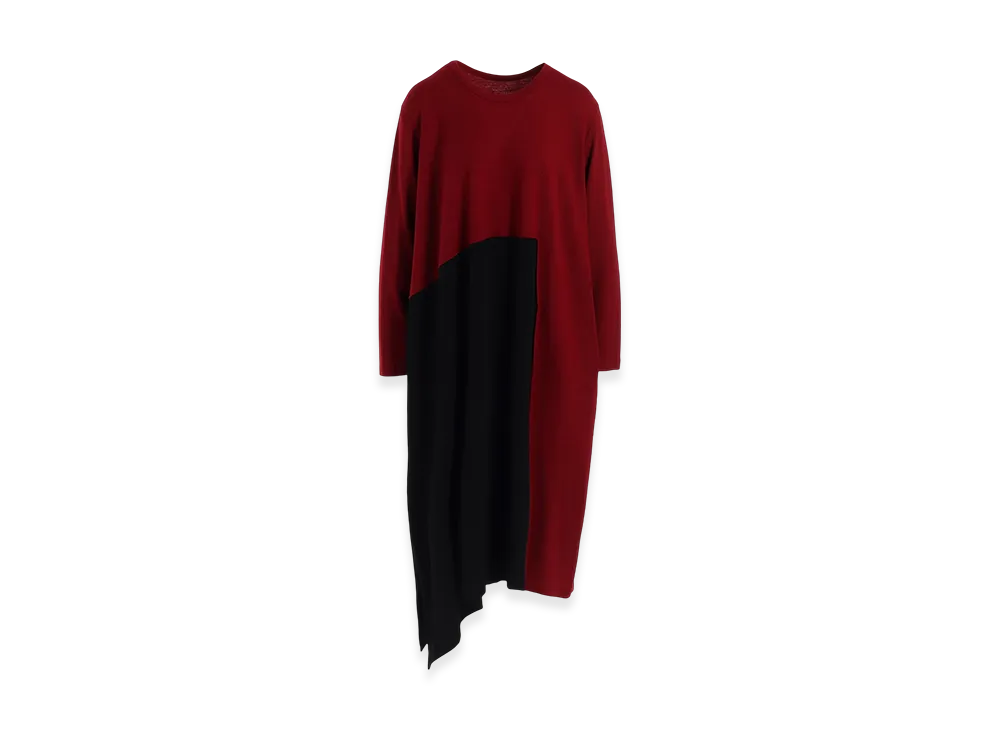 Y's Combination Long Sleeve Dress "Red"