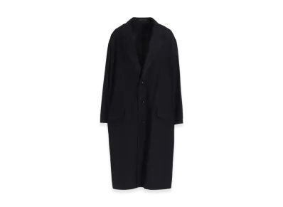 Y's 6OZ Denim Garment Finish 3-Button Tailored Coat "Black"