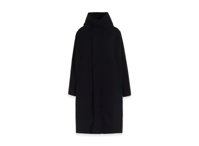 Y's Cotton Twill Garment Dye Hoodie Coat "Black"