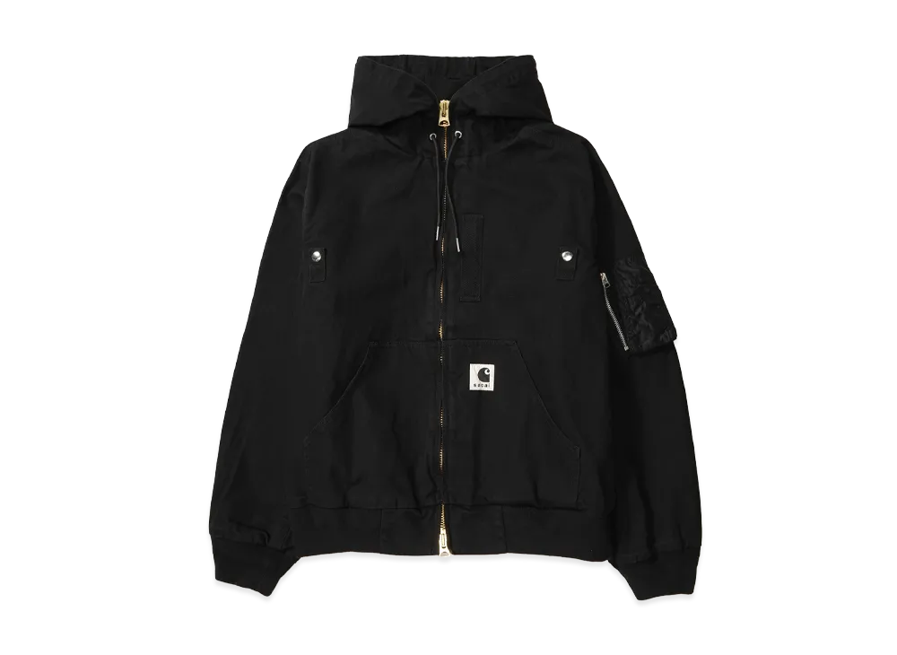 sacai x Carhartt WIP Washed Duck Hooded Blouson Mens "Black"
