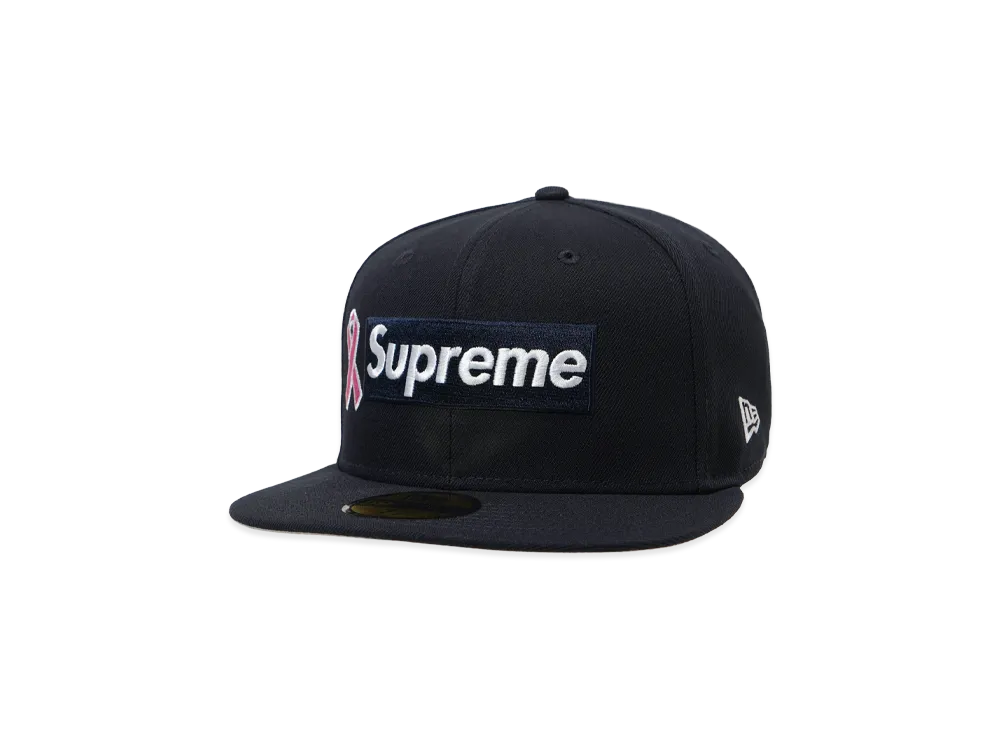 Supreme Breast Cancer Awareness Box Logo New Era "Navy"