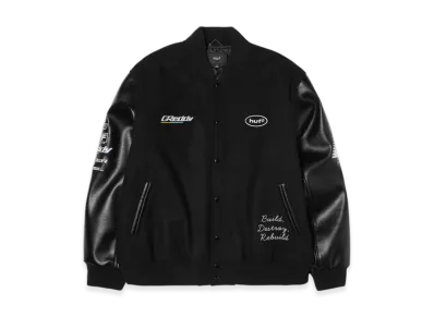 HUF x Greddy Varsity Jacket "Black"