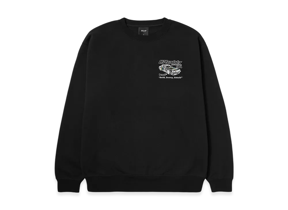 HUF x Greddy Retro Mod Crew "Black"