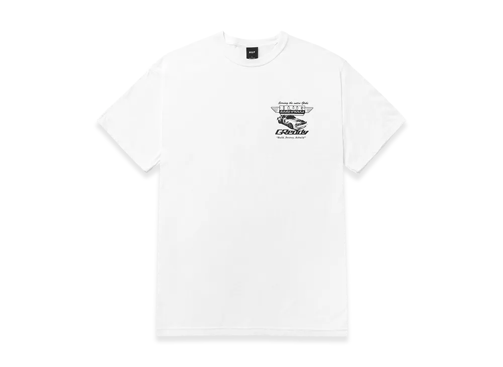 HUF x Greddy Body Works Tee "White"