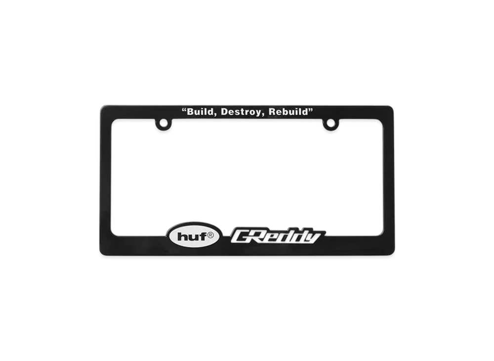 HUF x Greddy License Plate Frame "Black"