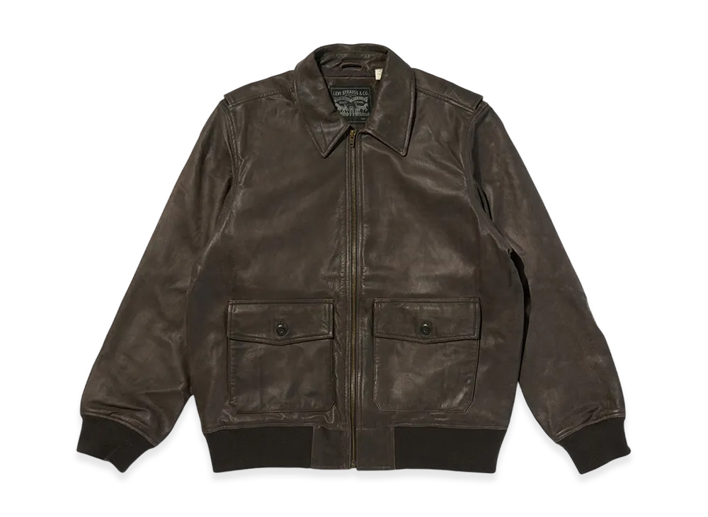 LEVI'S Leather Collection Clayton Leather Aviator Jacket 