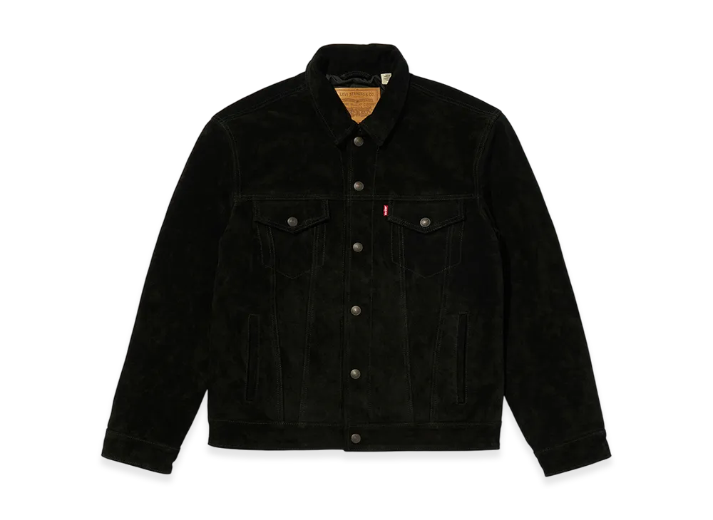 LEVI'S Leather Collection Highland Suede Trucker Jacket "Black"