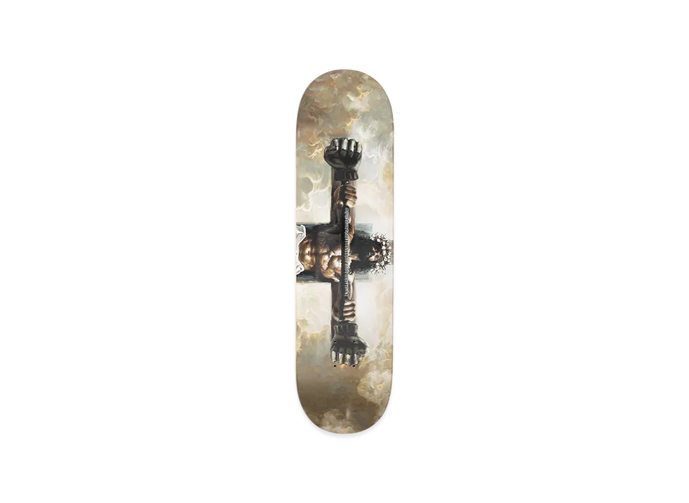 DENIM TEARS Hardies Tears Buff Jesus Skateboard "Multi"