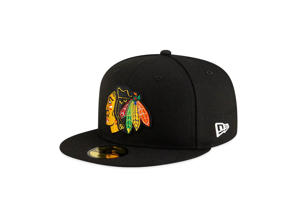 NEW ERA x THE CAP NHL Basic 59Fifty Chicagohawks "Black"