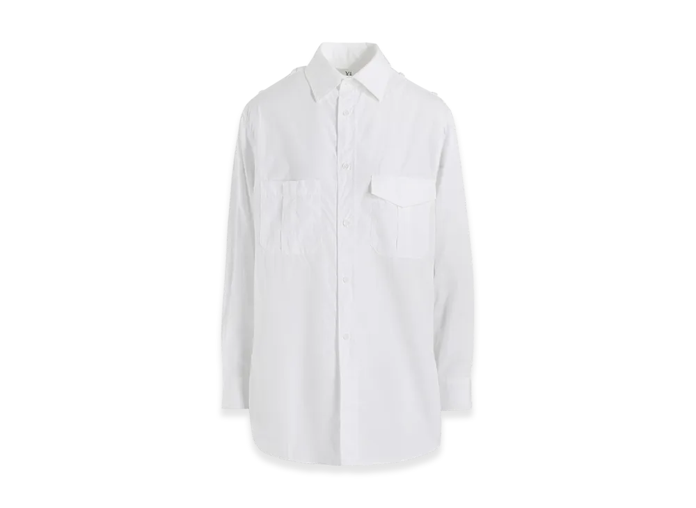 Y's 100/2 Broad Shoulder Loop Work Blouse "White"