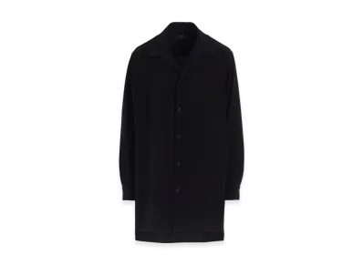 Y's Ta/Pe Crepe De Chine Open Collart Shirt "Black"
