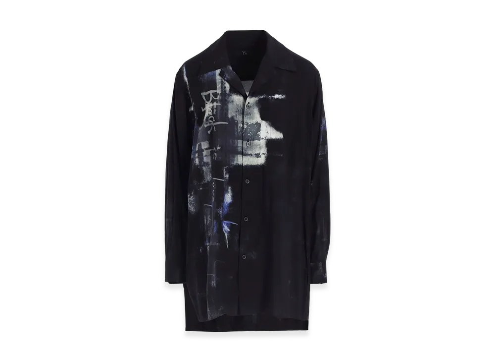 Y's "Black Is Love" Print Shirt "Black"