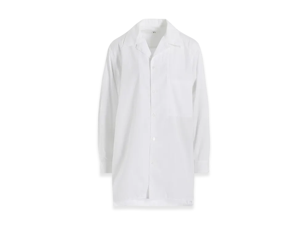 Y's 100/2 Broad Open Collar Shirt "White"